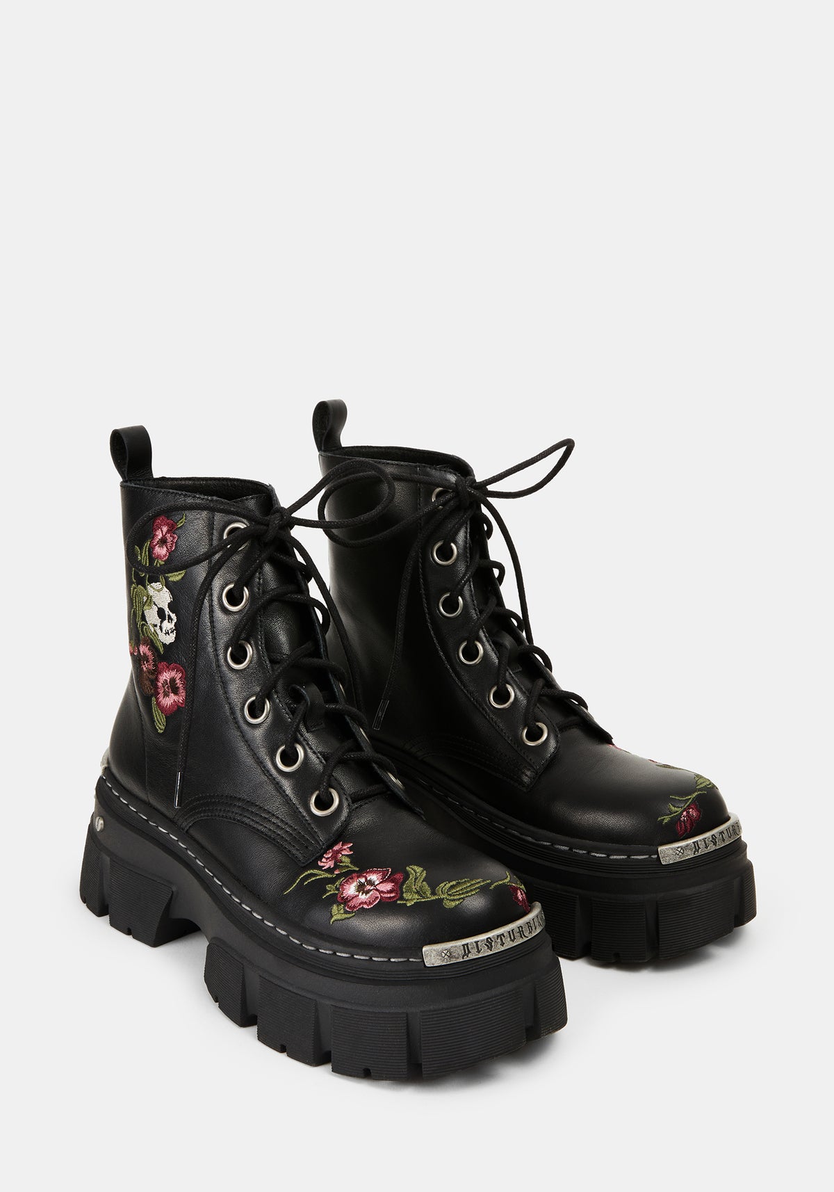 Drunella Embroidered Leather Boots UK 6