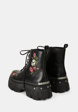 Drunella Embroidered Leather Boots UK 6