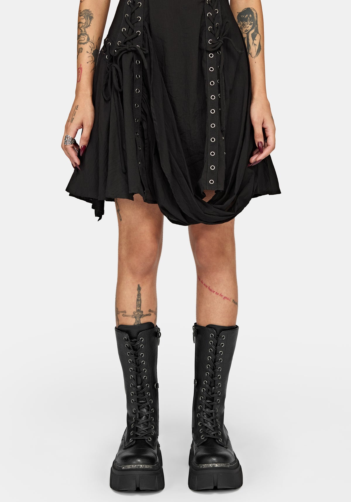 Morwyn Calf Lace Up Platform Boots UK 6