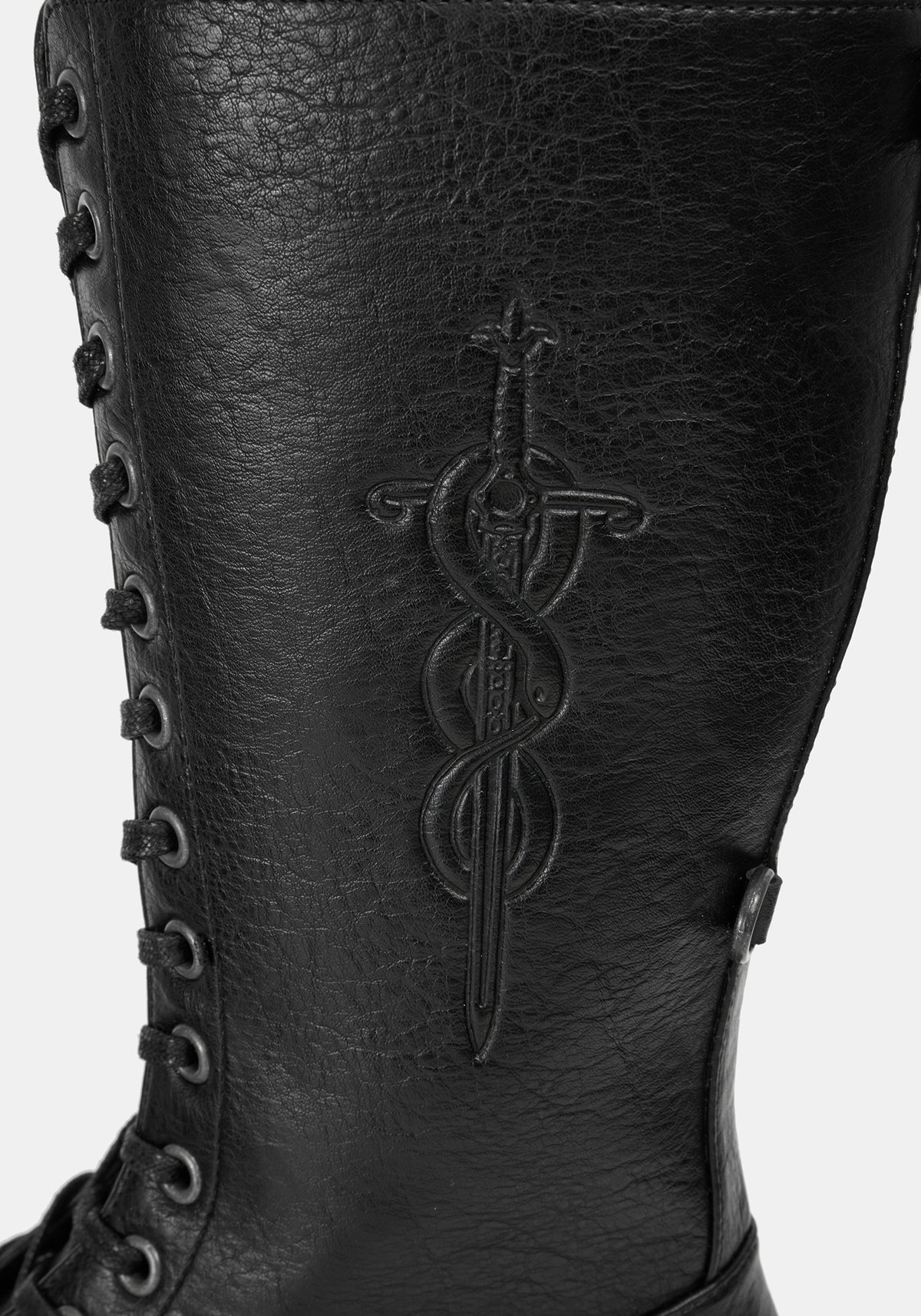 Morwyn Calf Lace Up Platform Boots UK 6