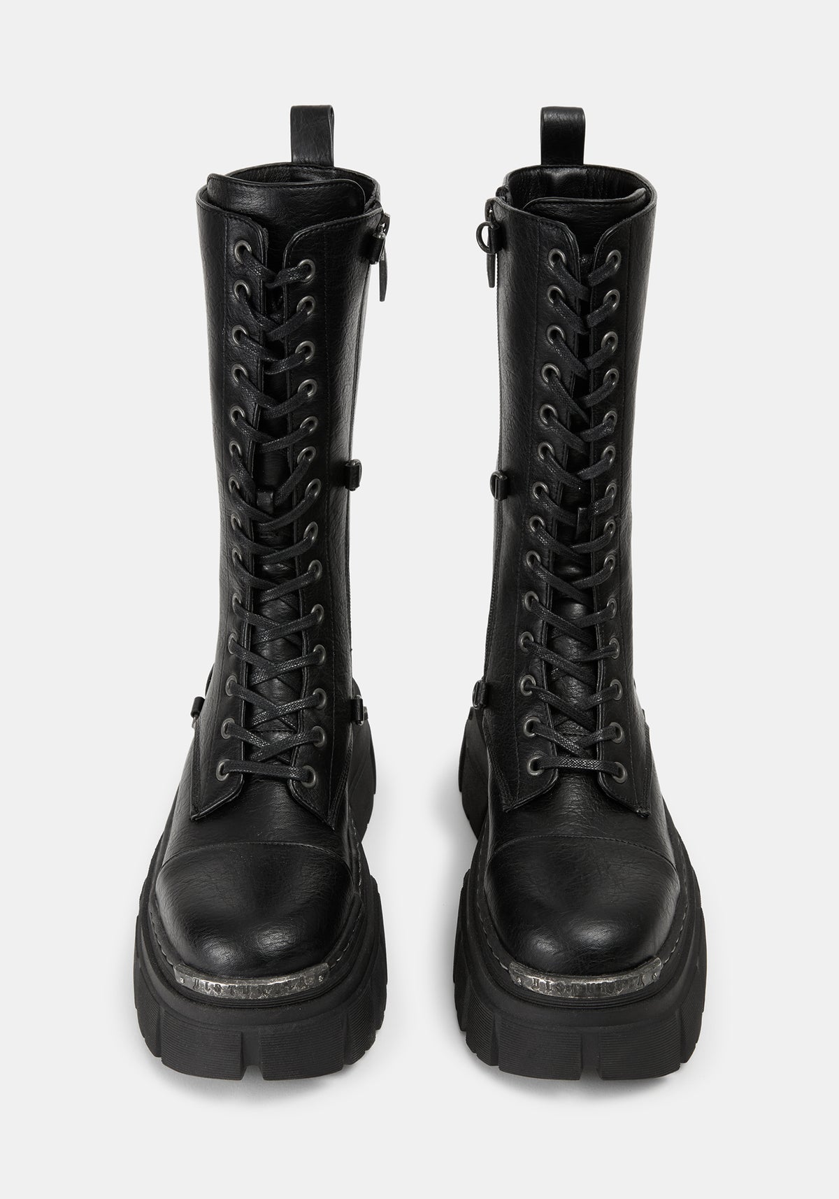Morwyn Calf Lace Up Platform Boots UK 6