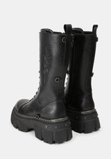 Morwyn Calf Lace Up Platform Boots UK 6