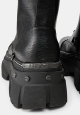 Morwyn Calf Lace Up Platform Boots UK 6