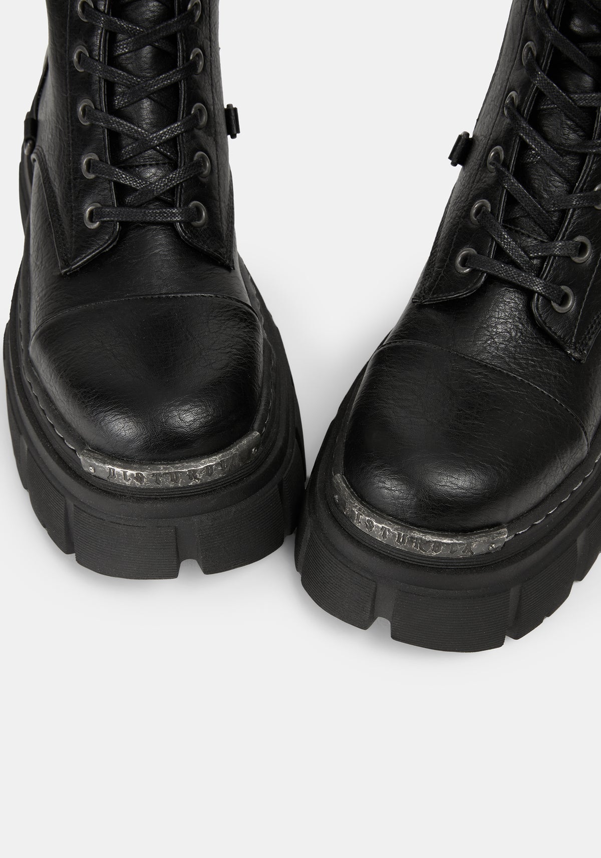 Morwyn Calf Lace Up Platform Boots UK 6