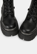 Morwyn Calf Lace Up Platform Boots UK 6