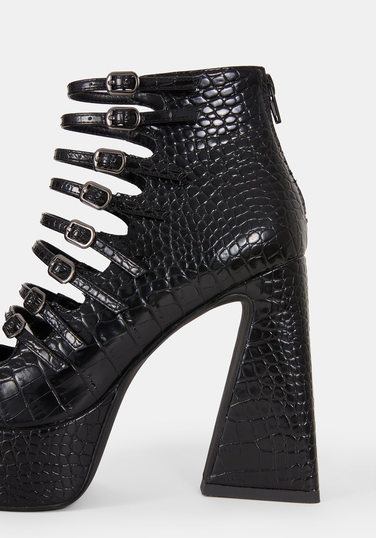 Scythera Multi Buckle Platform Heels UK 6
