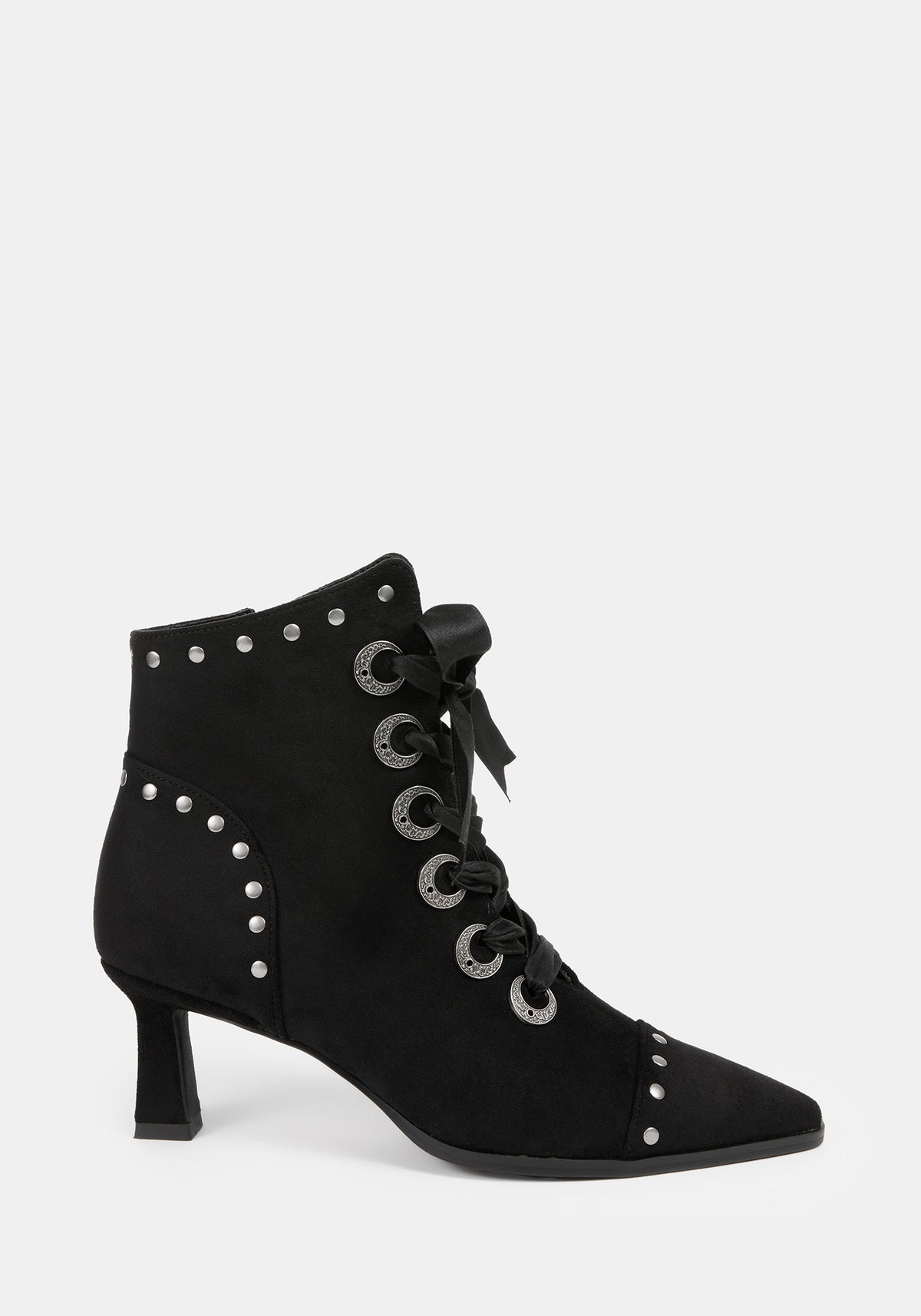 Morvella Pointed Studded Boots UK 6
