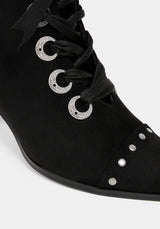 Morvella Pointed Studded Boots UK 6