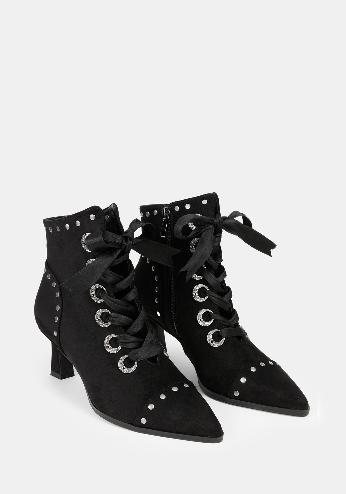 Morvella Pointed Studded Boots UK 6