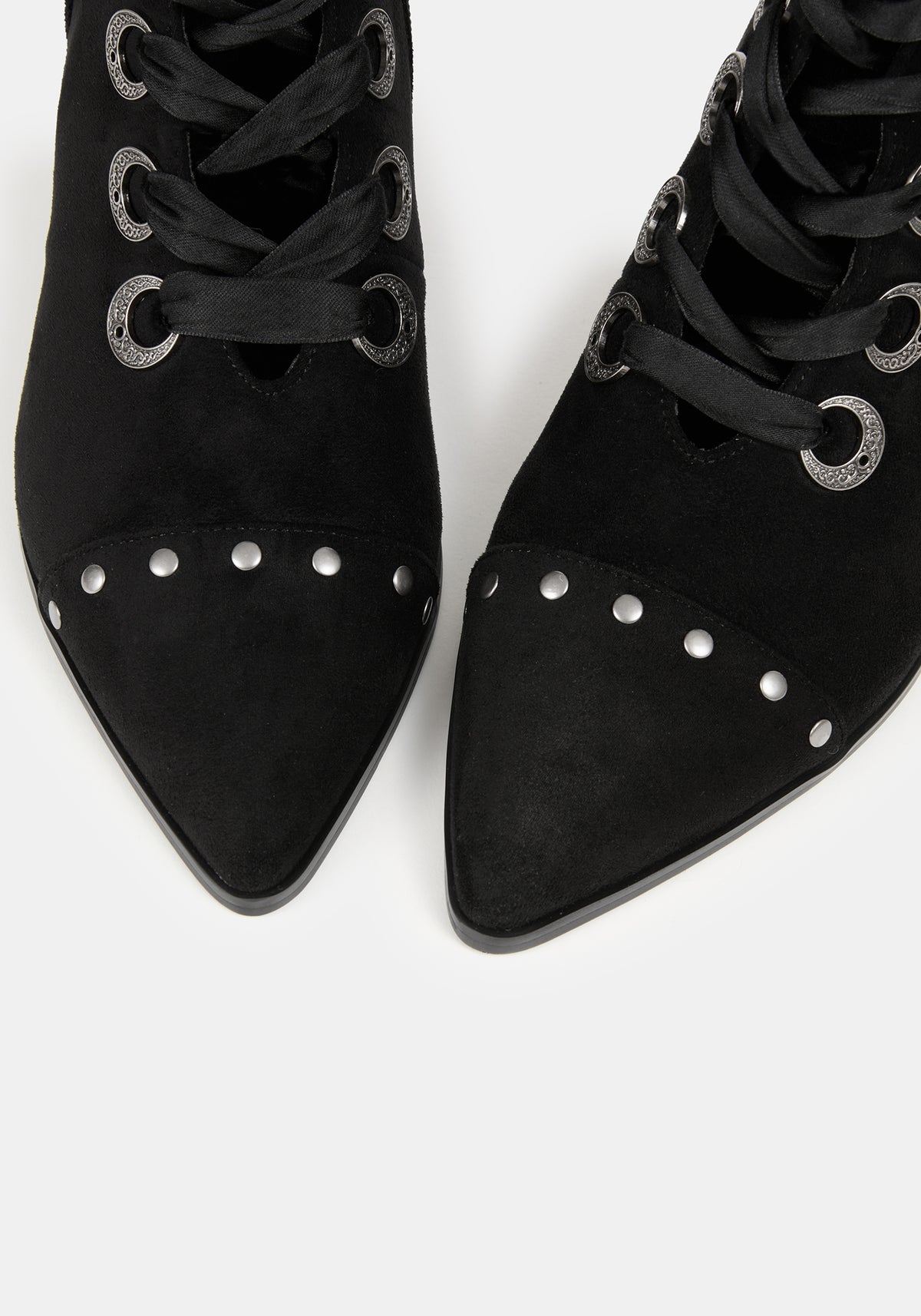 Morvella Pointed Studded Boots UK 6