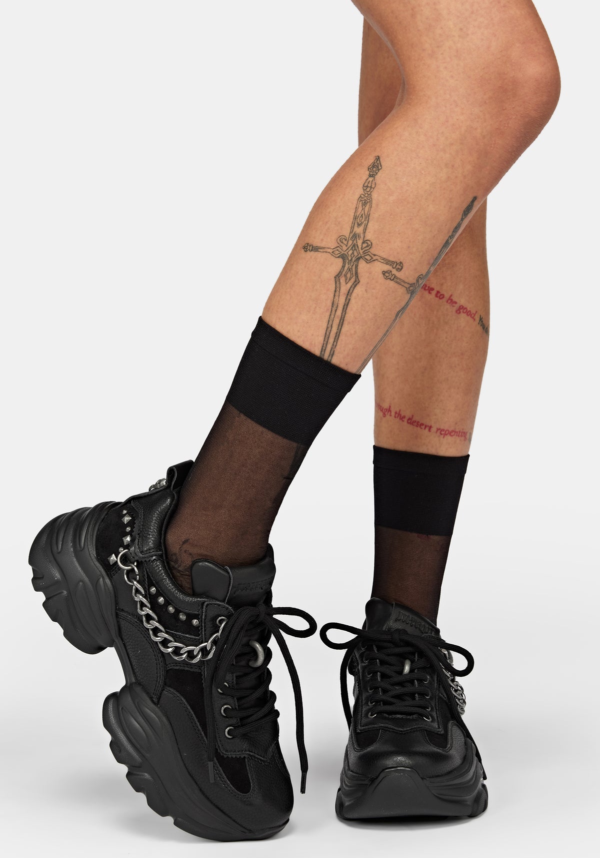 Vornex Studded Leather Trainers