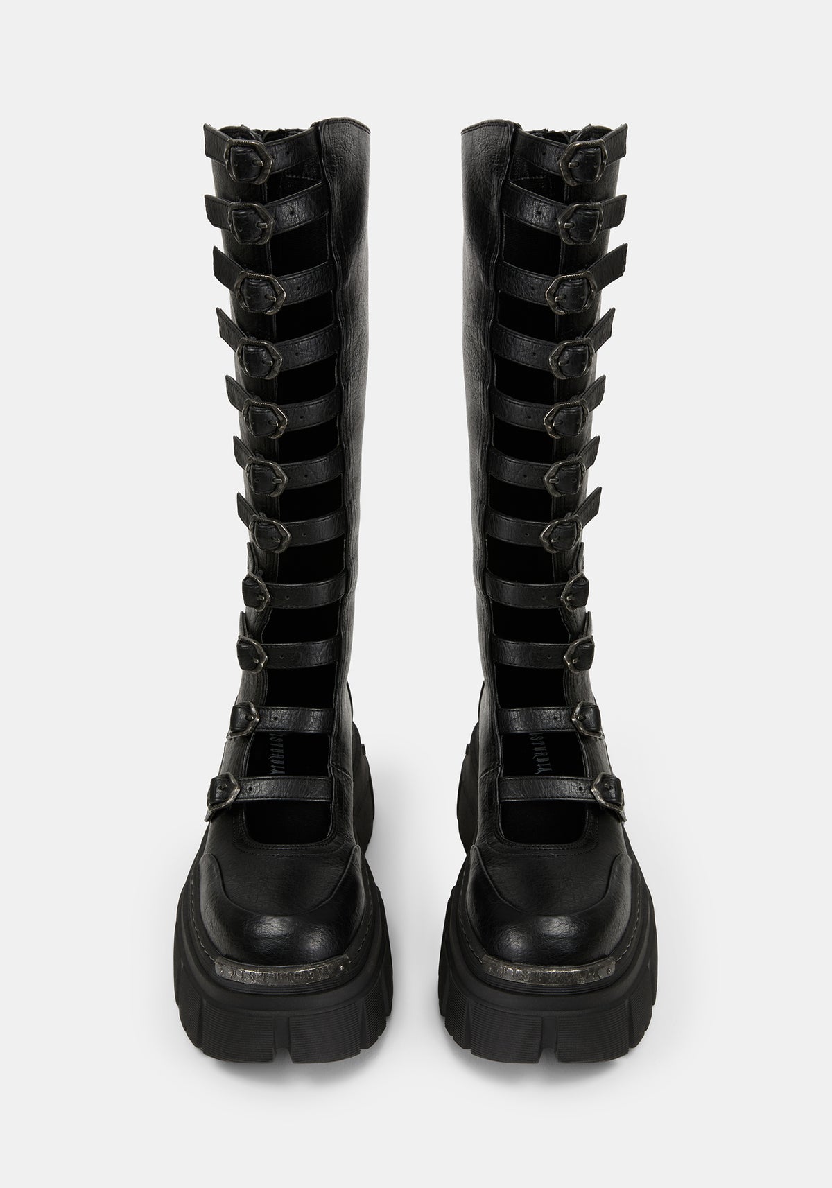 Velmora Tall Multi Buckle Platform Boots