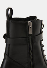 Spinelle Leather Cathedral Buckle Boot UK6