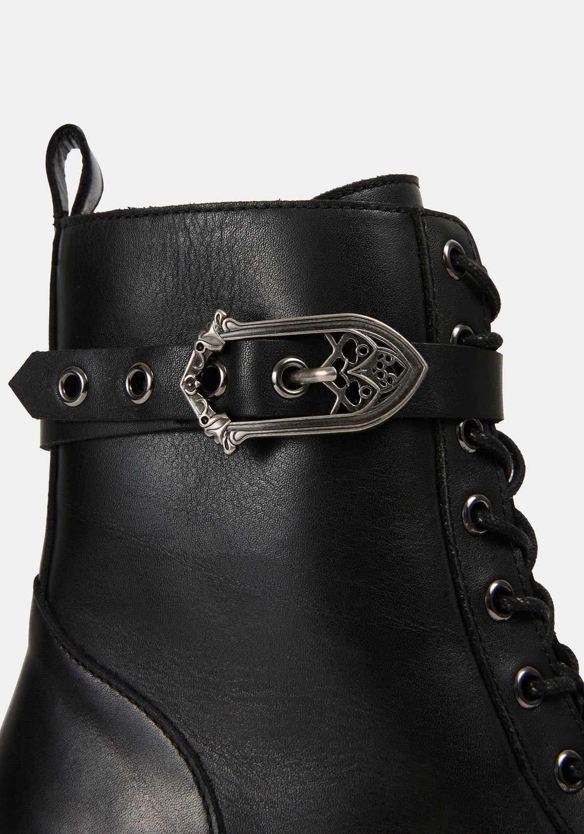 Spinelle Leather Cathedral Buckle Boot UK6