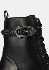 Spinelle Leather Cathedral Buckle Boot UK6