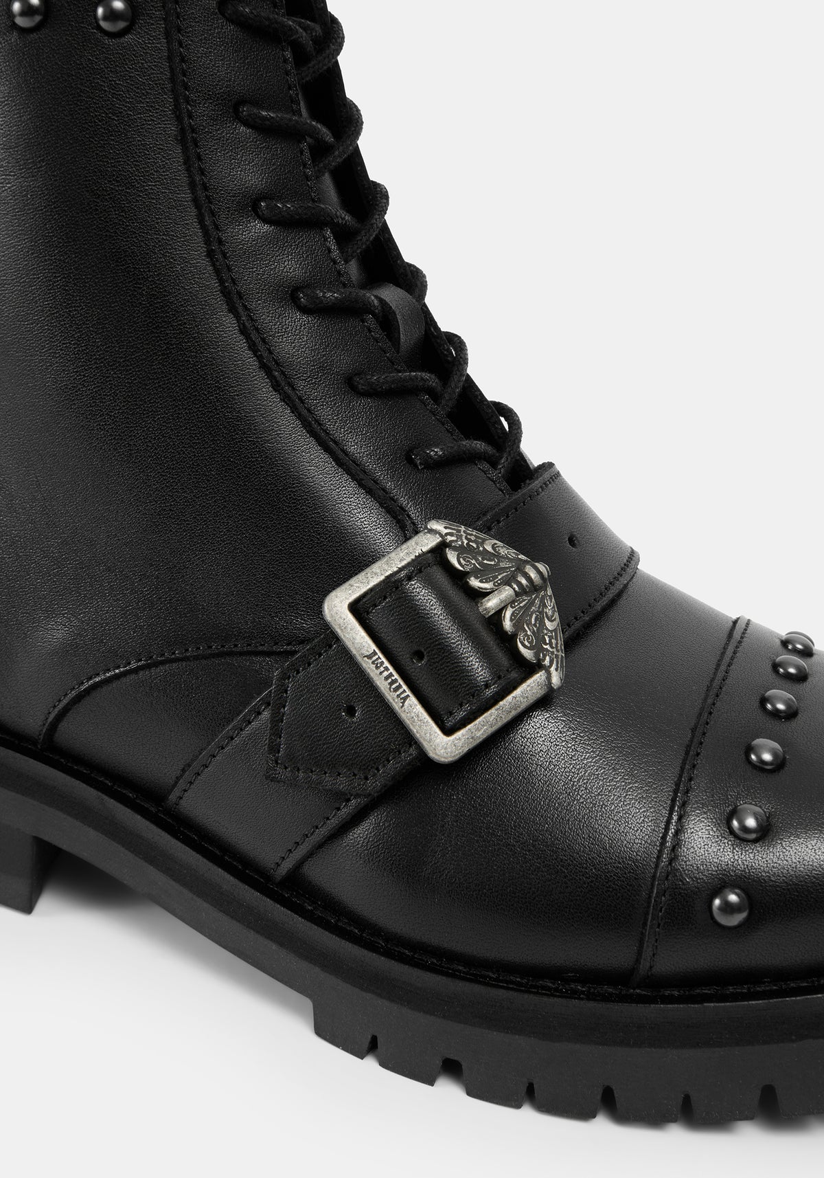 Esmelina Leather Rosamoth Buckle Boots