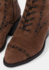 Lilith Suedette Embroidered Boots