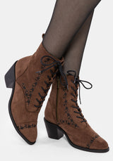 Lilith Suedette Embroidered Boots