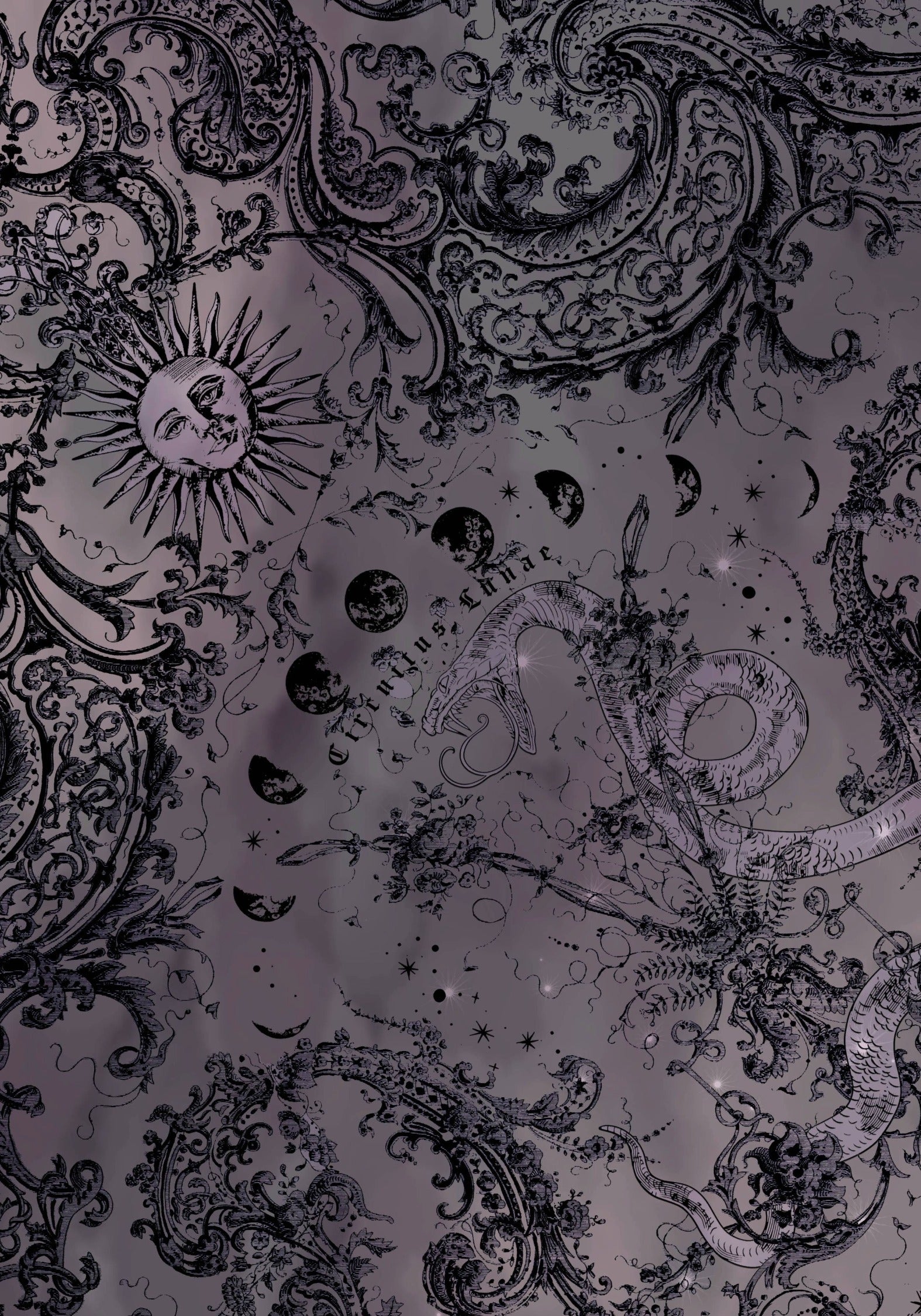 Gaia Celestial Print Chiffon Hanky Hem Skirt