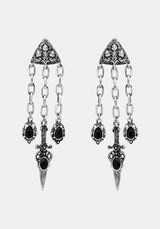 Gorthe Dagger Chain Drop Earrings