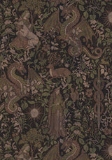 Haunt Medieval Print Wrap Midi Shirt Dress