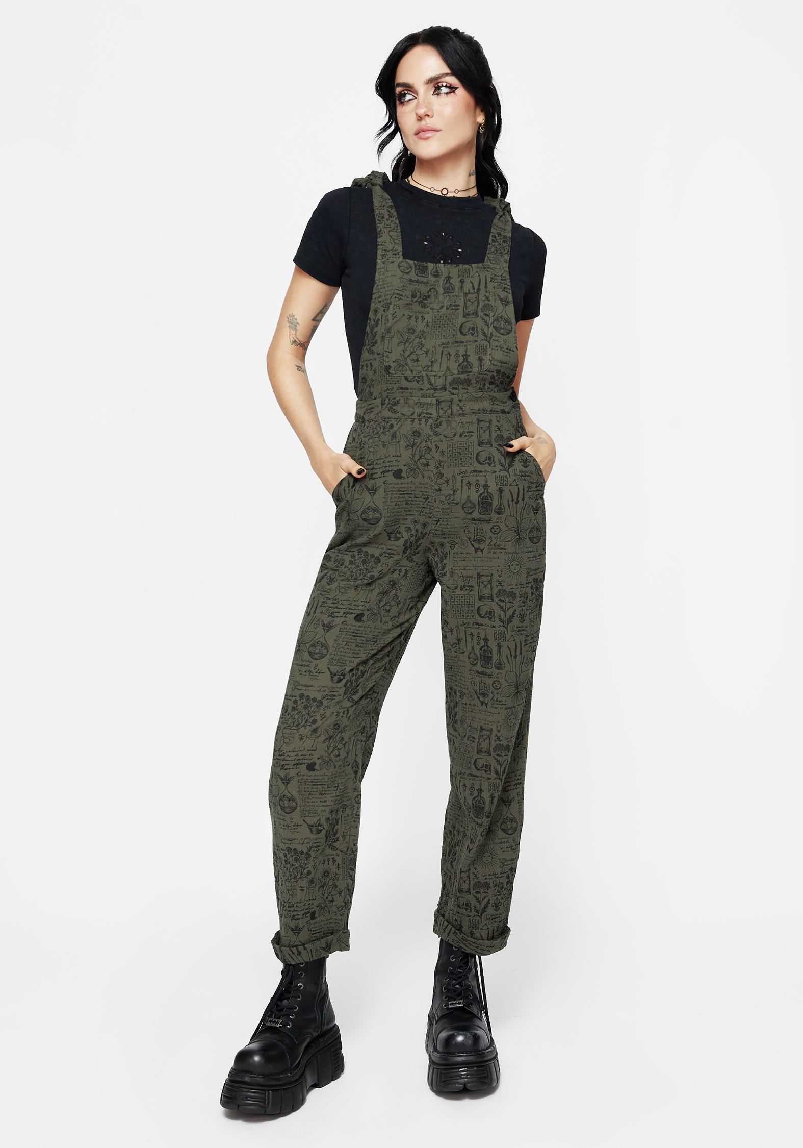 Taddea Cotton Relaxed Tie Detail Jumpsuit
