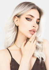 Hermia Foxglove Hoop Earrings