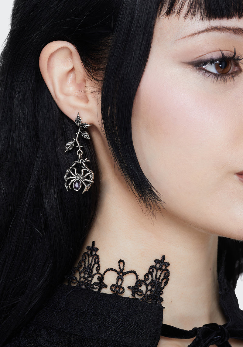 Rosethorn Widow Drop Earrings