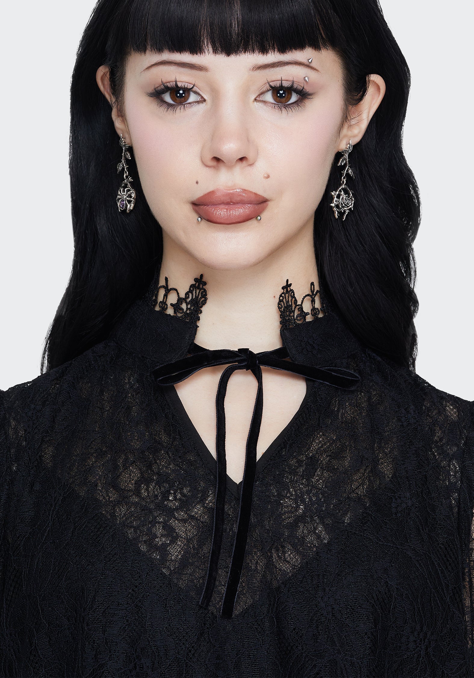 Rosethorn Widow Drop Earrings