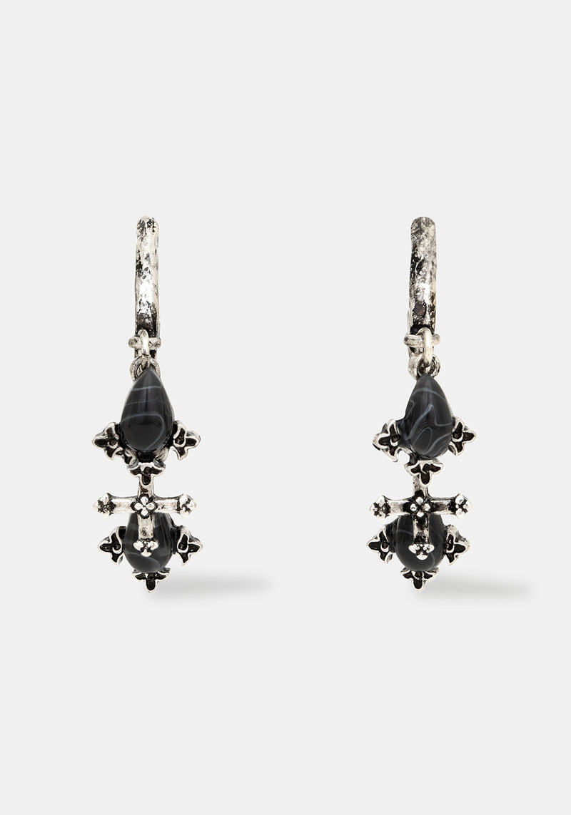 Crucentia Charm Hoops