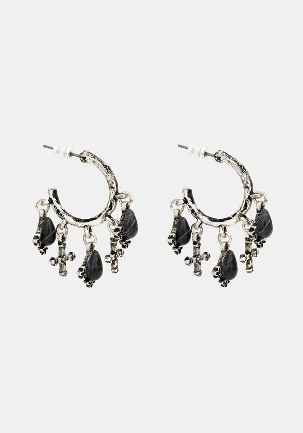 Crucentia Charm Hoops