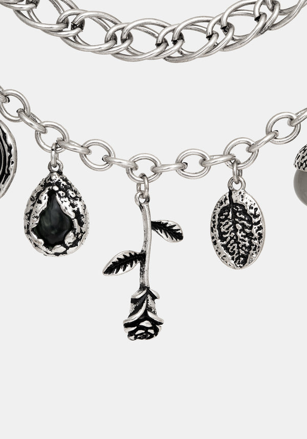 Draven Rat & Spider Charm Necklace