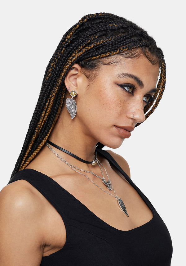 Sylvaine Fairy Wing Trapped Flower Earrings