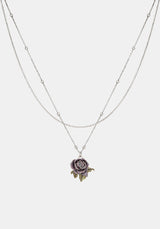 Rosea Rose Charm Necklace