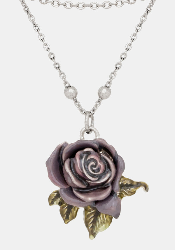 Rosea Rose Charm Necklace
