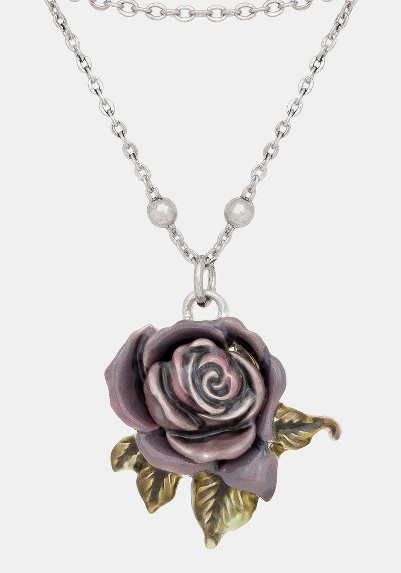 Rosea Rose Charm Necklace