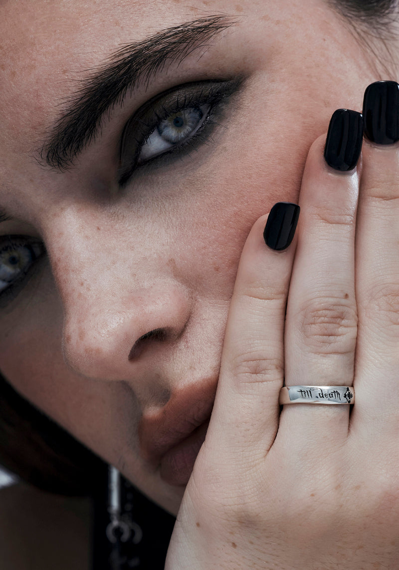 Till Death Sterling Silver Band - 9mm