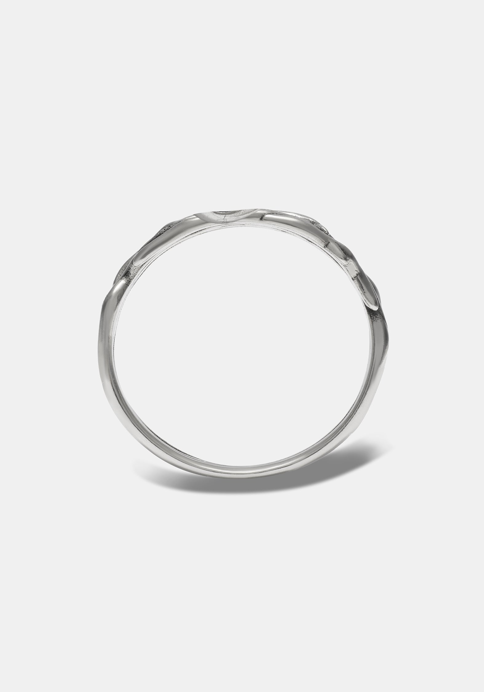 Rosethorn Sterling Silver Black Spinel Band - 9mm