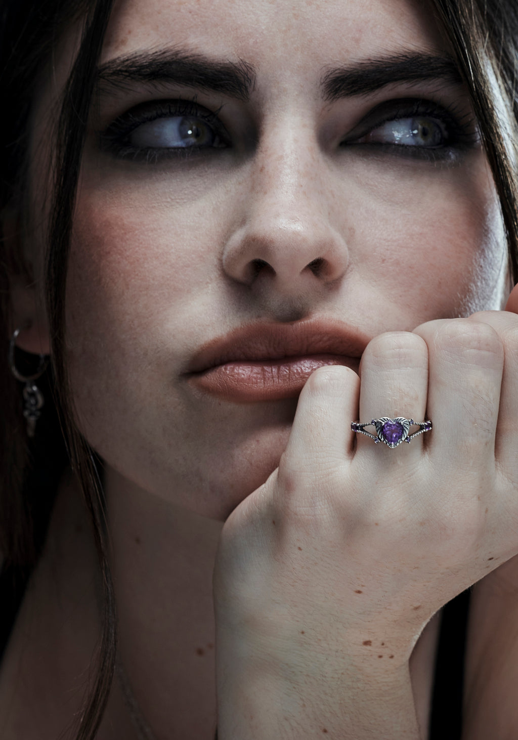 Devotion Ring Devotion Sterling Silver Amethyst Heart Ring – Disturbia