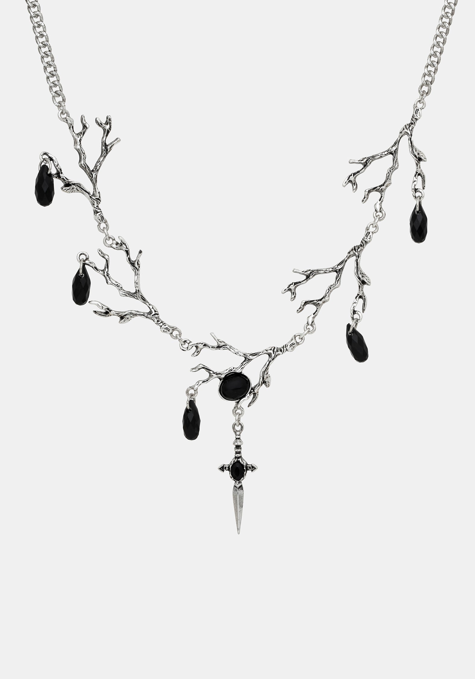 Thrax Pricklethorn Stone Charm Choker
