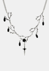 Thrax Pricklethorn Stone Charm Choker