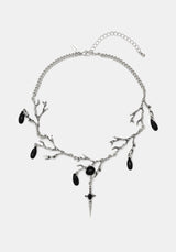 Thrax Pricklethorn Stone Charm Choker