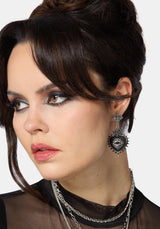 Amada Prickle Sacred Heart Drop Earrings