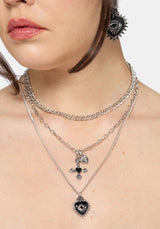 Amada Prickle Scared Heart Layered Necklace