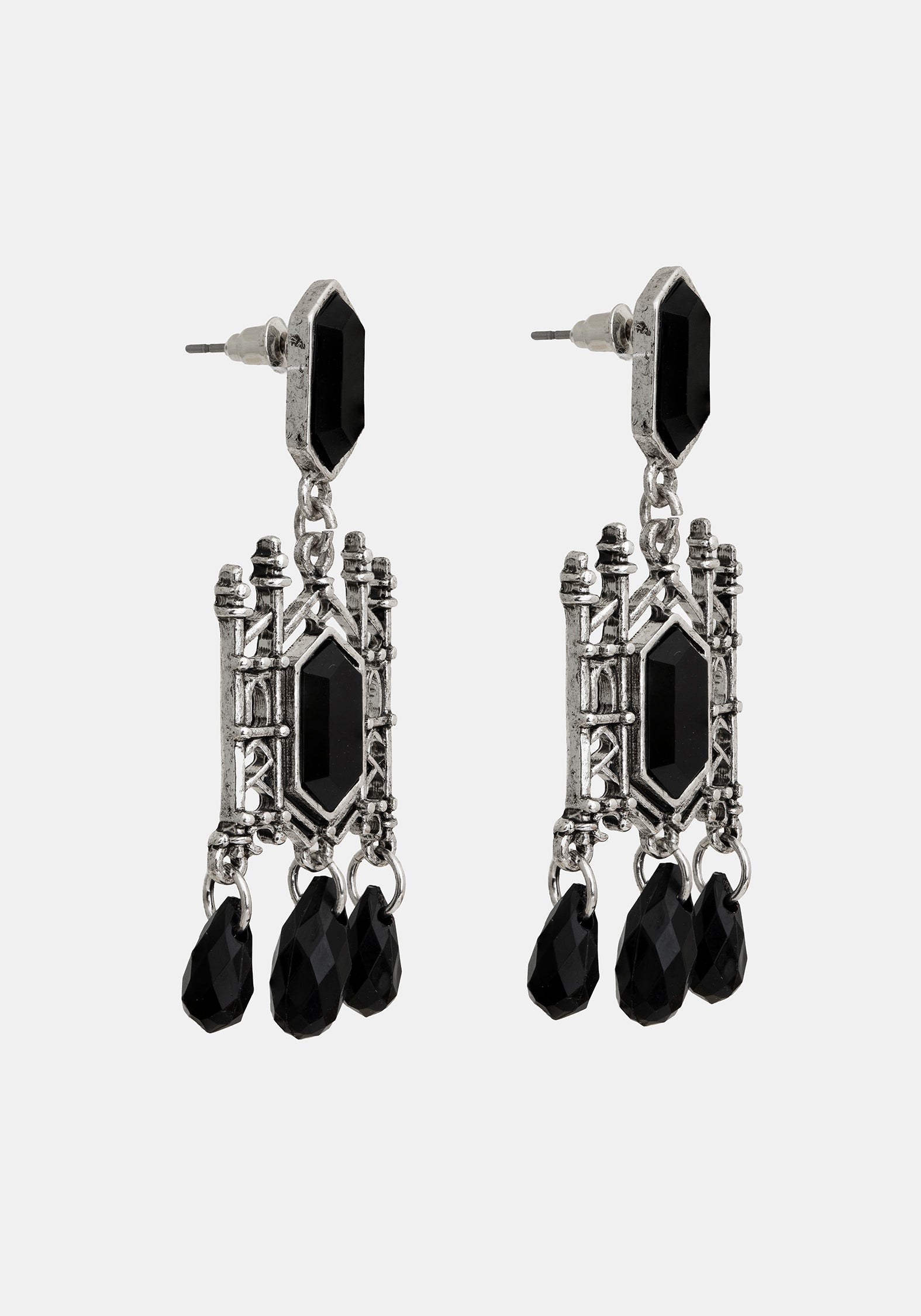 Cathedral Stone Drop Dangle Earrings