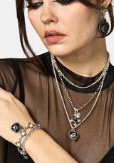 Amada Prickle Sacred Heart Layered Chunky Bracelet