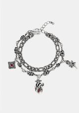 Corium and Anatomical Chain Heart Bracelet