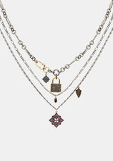Gorthe Mixed Plate Charm Necklace
