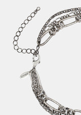 Gorthe Mixed Plate Charm Necklace