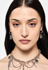 Threx Spike Drop Hoop Earrings